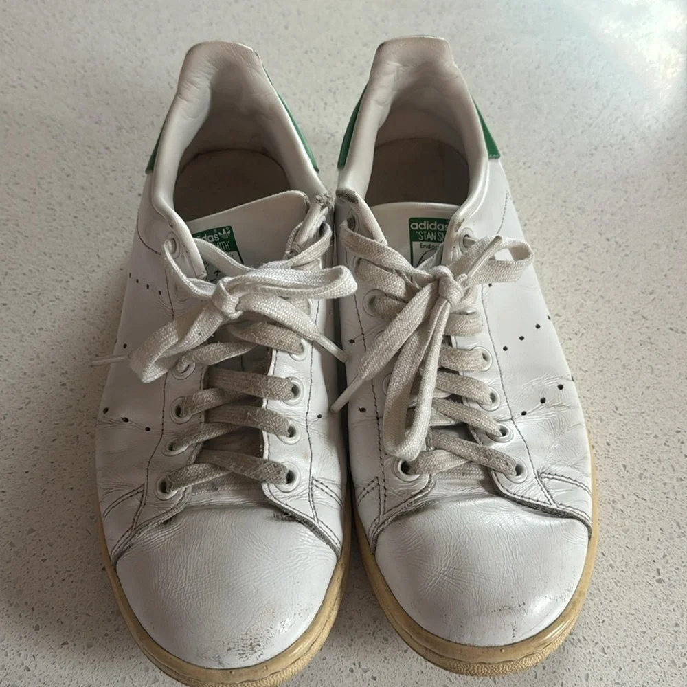 🍍 Stan Smith adidas tennis shoe white and green US size 8.5🍍